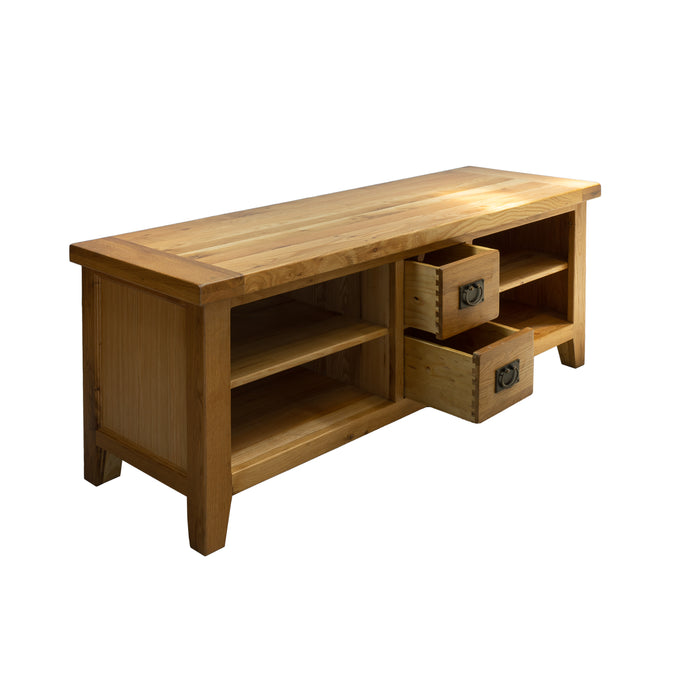 Vienna 2 Drawer Oak Entertainment Unit