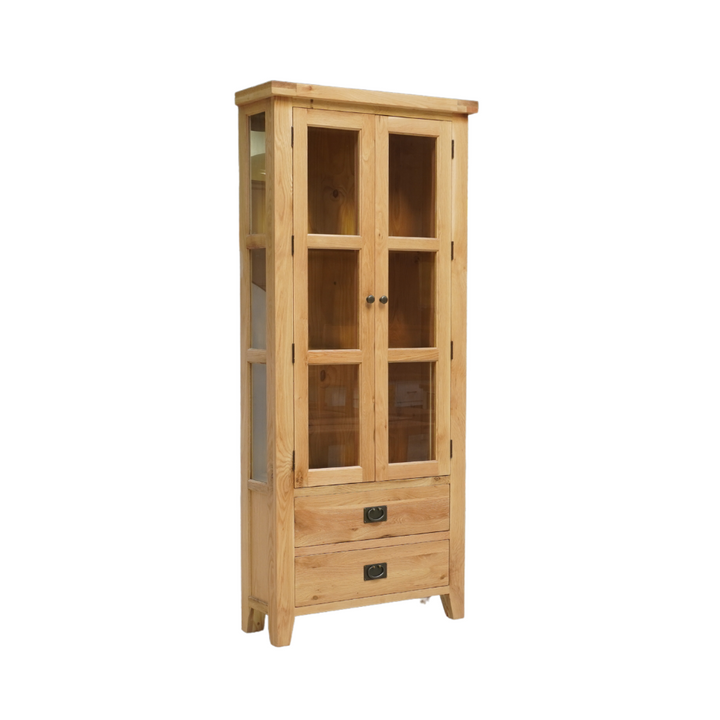 Yes Oak Corner Display Cabinet