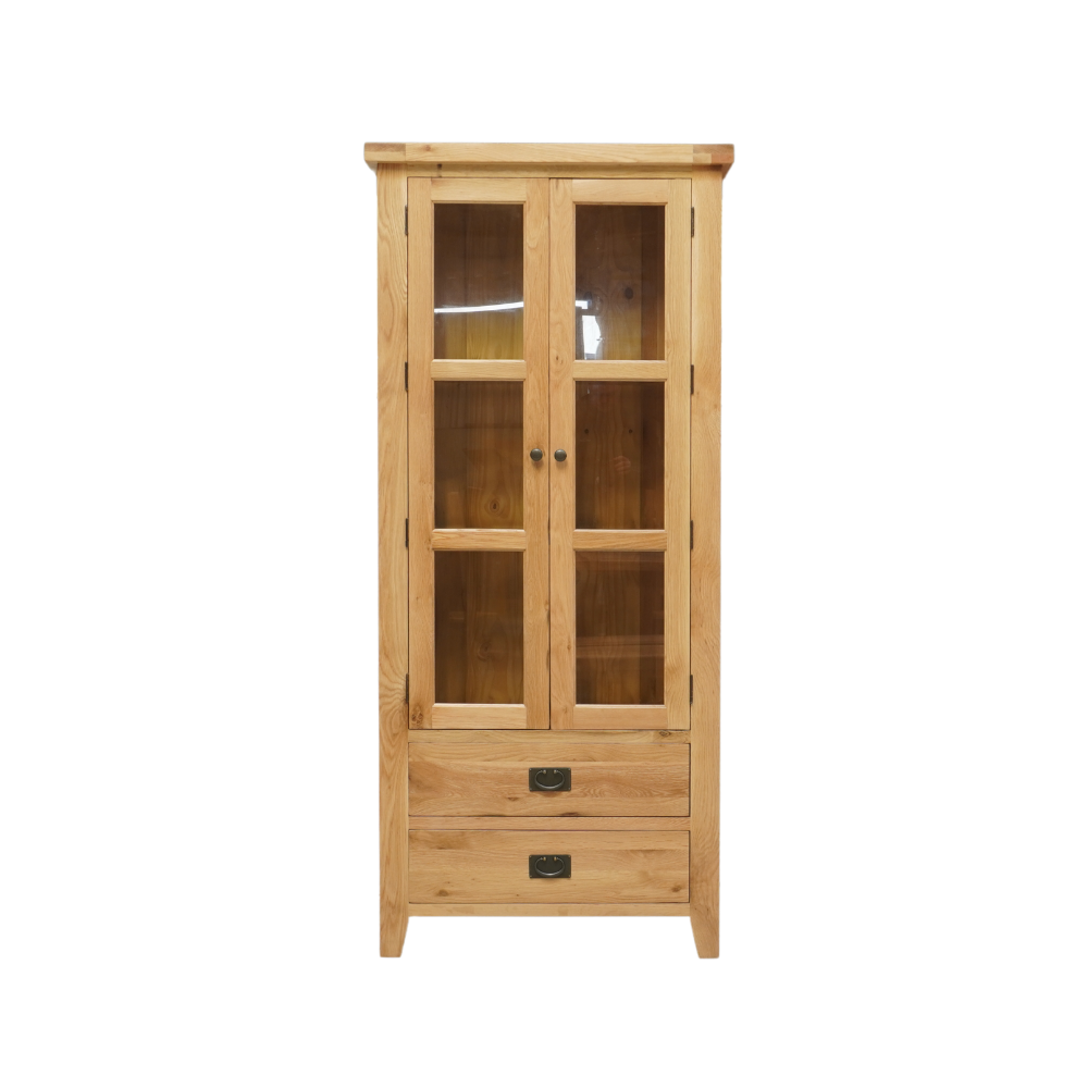 Yes Oak Corner Display Cabinet