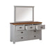 Alton 7 Drawer Pine Dresser & Mirror - Mainland Furniture NZ