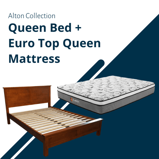 Alton Queen Bed + Euro Top Mattress Combo