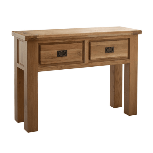 Amstel 2 Drawer Oak Hall Table