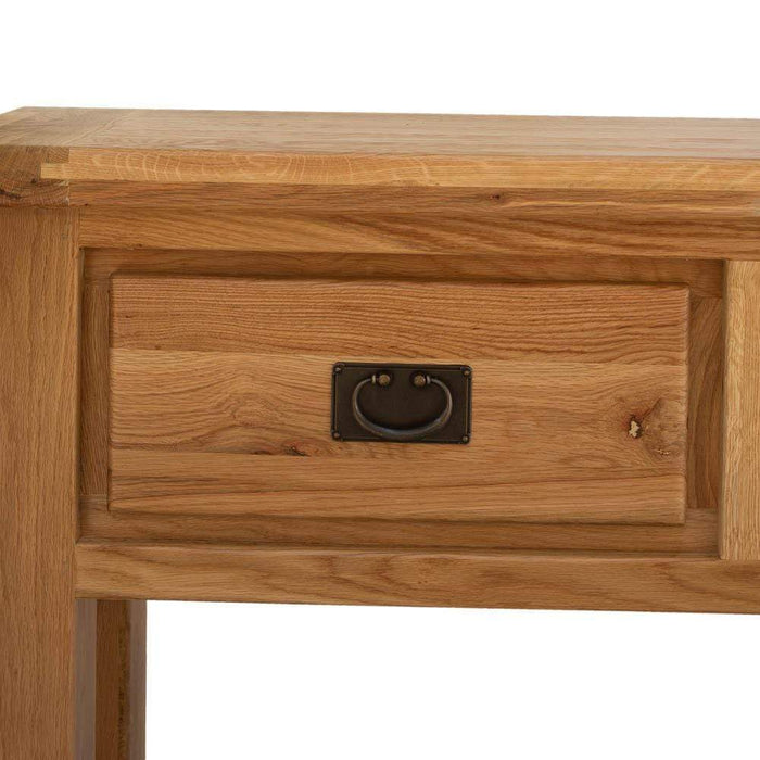 Amstel 2 Drawer Oak Hall Table