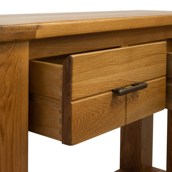 Camden 2 Drawer White Oak Hall Table