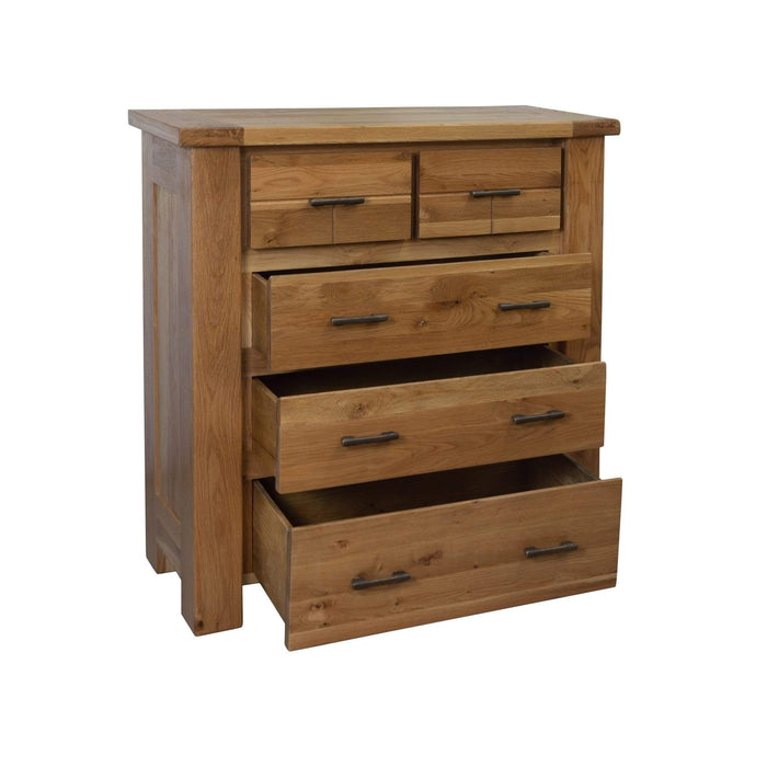 CD-5DTB016 Camden 5 Drawer White Oak Tallboy Default