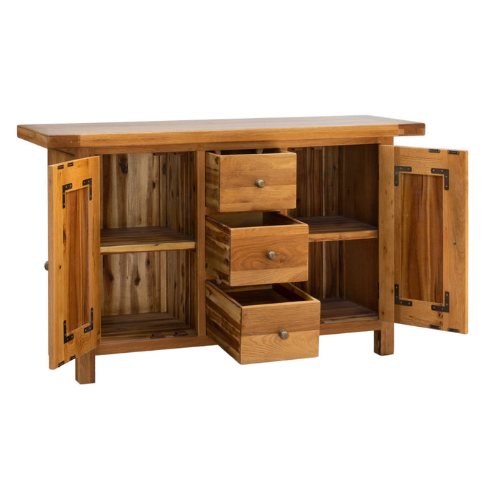 FH-MSB005 Farmhouse 3 Drawer Rustic Oak Buffet Default