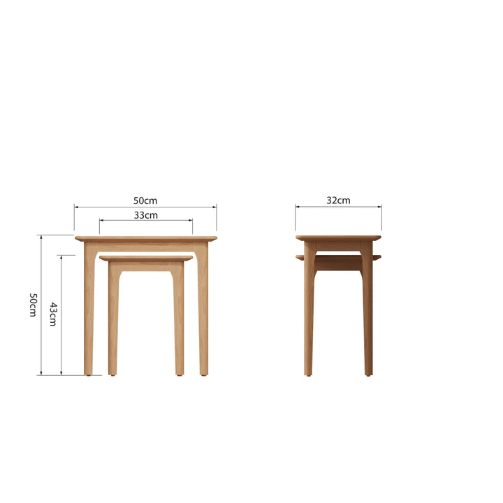 Victoria Oak Nest of Tables