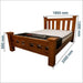 JAM-KB92024 Jamaica King Size Pine Slat Bed Frame & Euro Top Pocket Spring Mattress Default