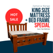 Jamaica King Size Pine Slat Bed Frame & Euro Top Pocket Spring Mattress