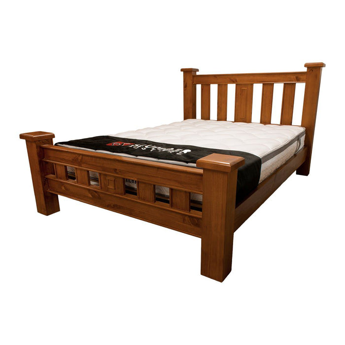 Jamaica Queen Bed + Euro Top Mattress Combo