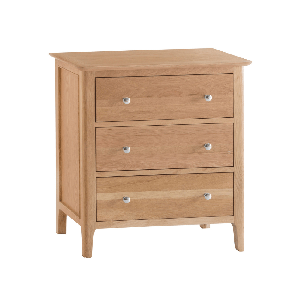 Northampton Oak 3 Drawer Tallboy