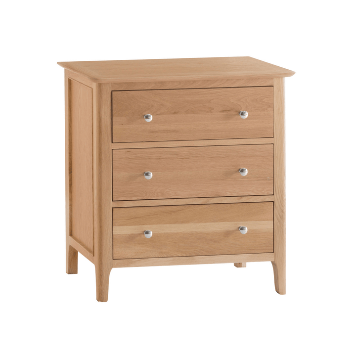 Northampton Oak 3 Drawer Tallboy