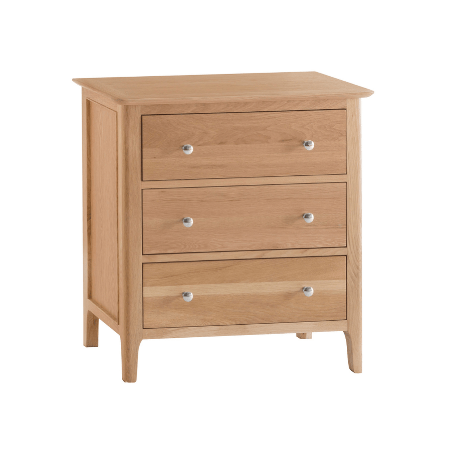 Northampton Oak 3 Drawer Tallboy
