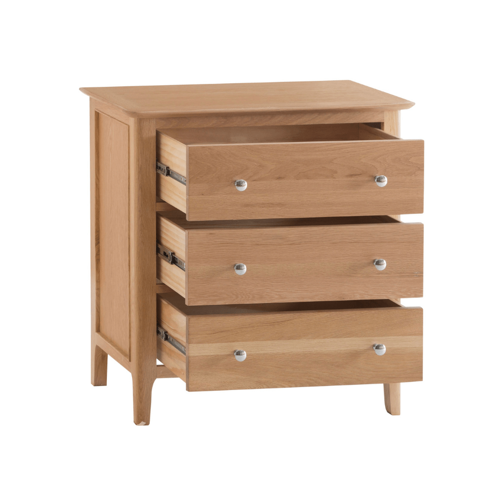 Northampton Oak 3 Drawer Tallboy