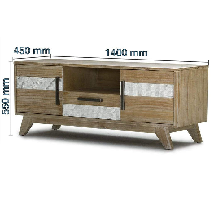 SOHO-BTV02 Soho 1.4 m 2 Door 1 Drawer NZ Pine Entertainment Unit Default