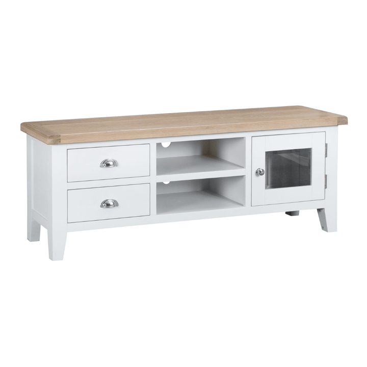 TT-LTV-W Titus Oak Top TV Unit / Entertainment Unit Default