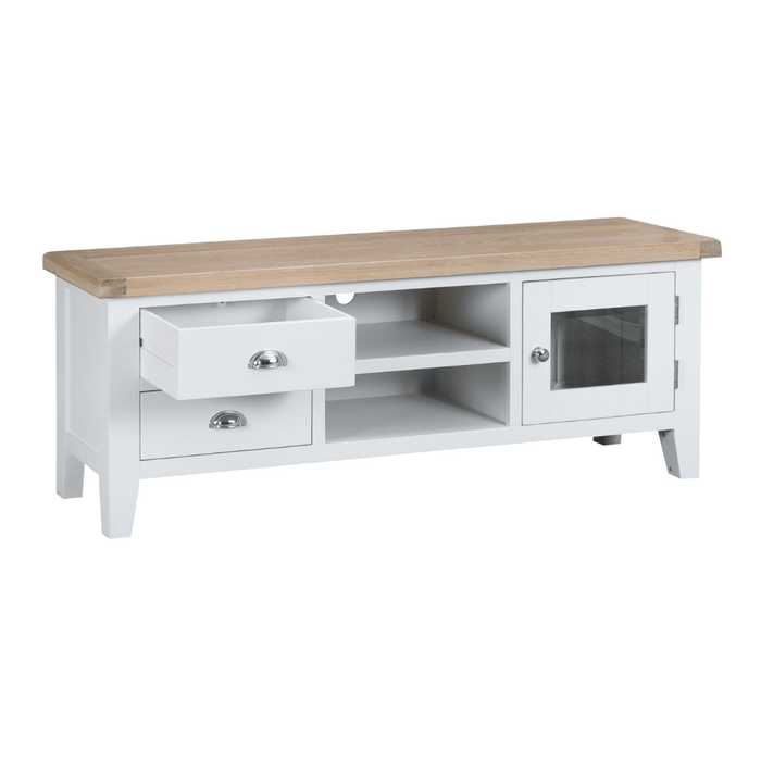 TT-LTV-W Titus Oak Top TV Unit / Entertainment Unit Default