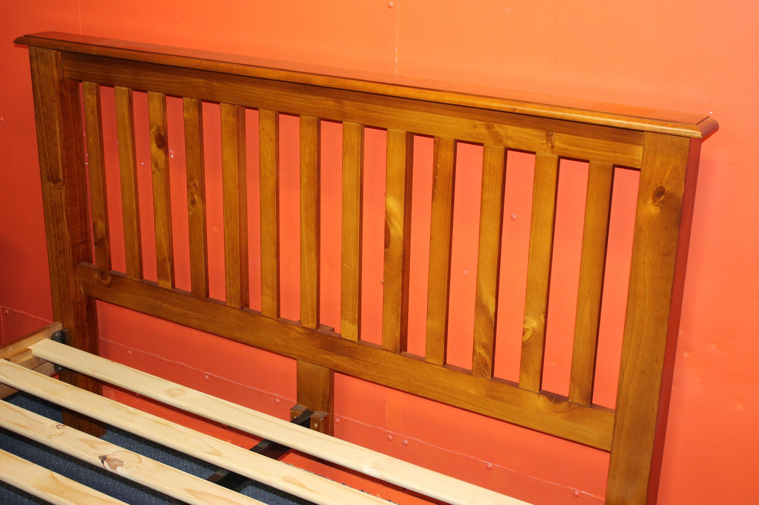 Trent Queen Bed + Euro Top Mattress Combo Mainland Furniture NZ