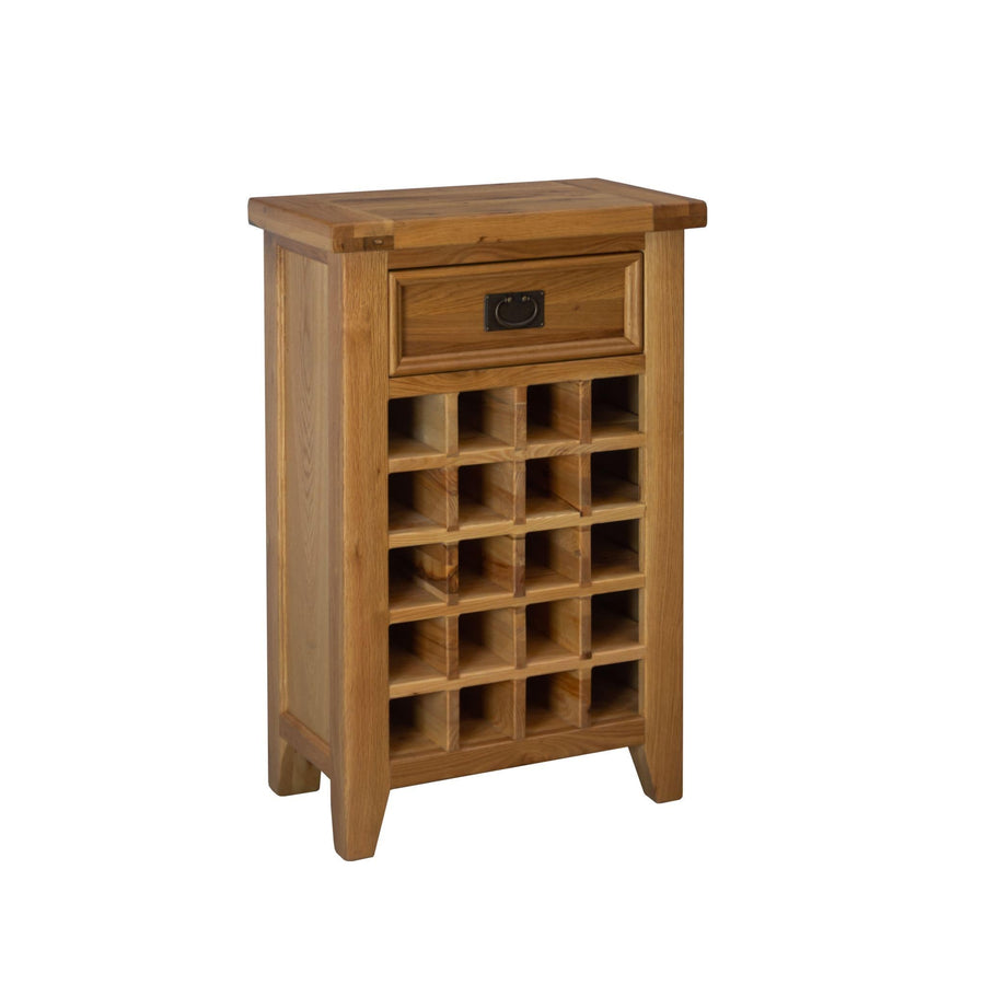 Vancouver Value Small Oak Sideboard with Wine Rack