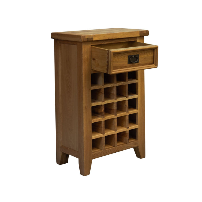 Vancouver Value Small Oak Sideboard with Wine Rack