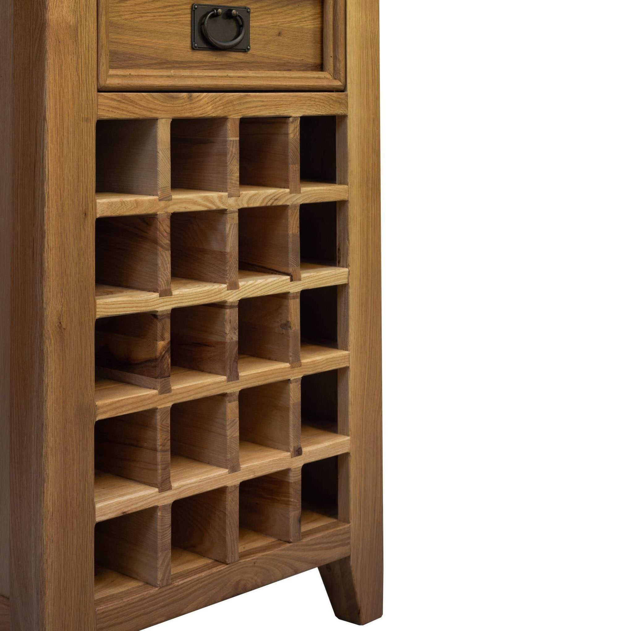 Vancouver Value Oak Sideboard with Wine Rack Mainland Furniture NZ