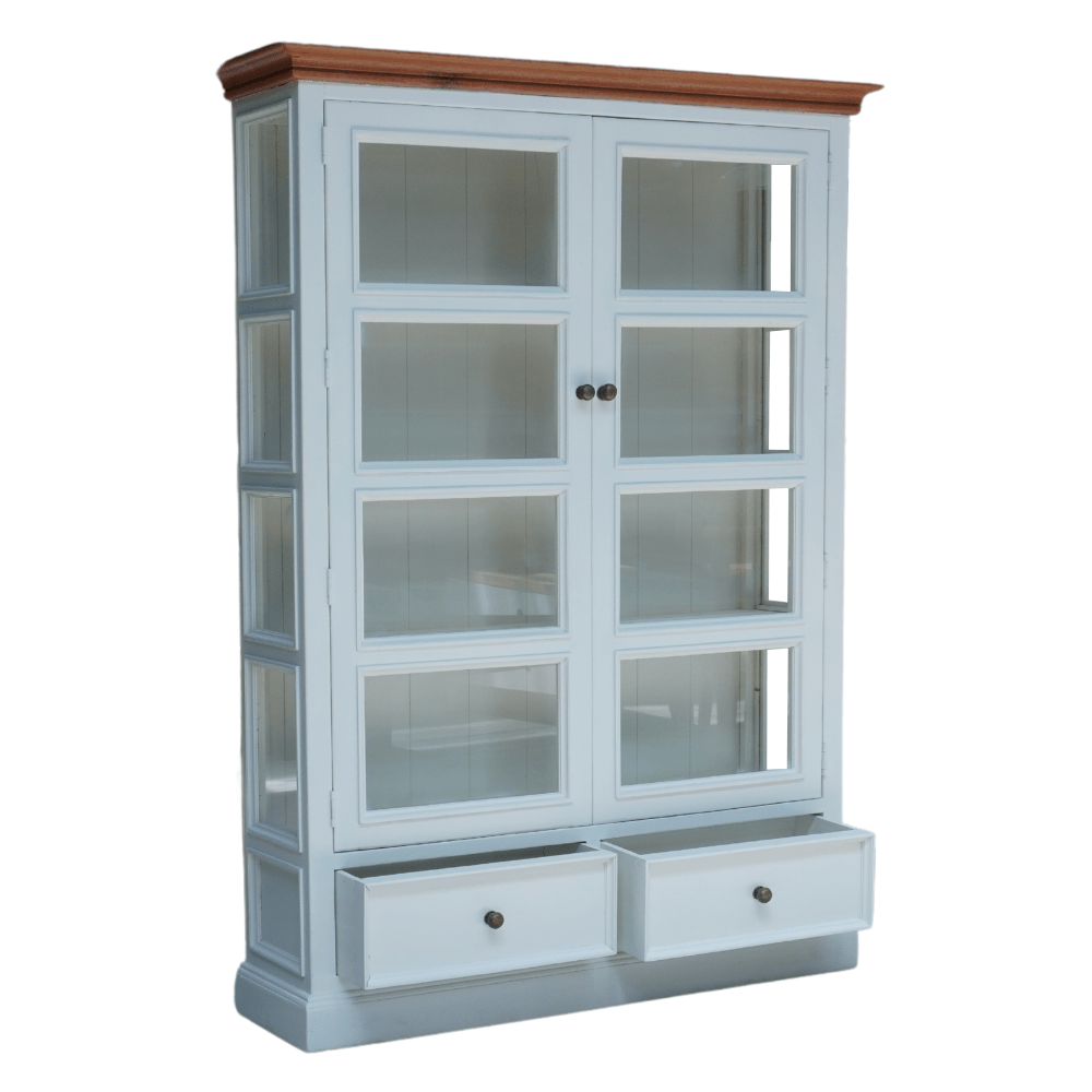 Versailles Large White Display Cabinet