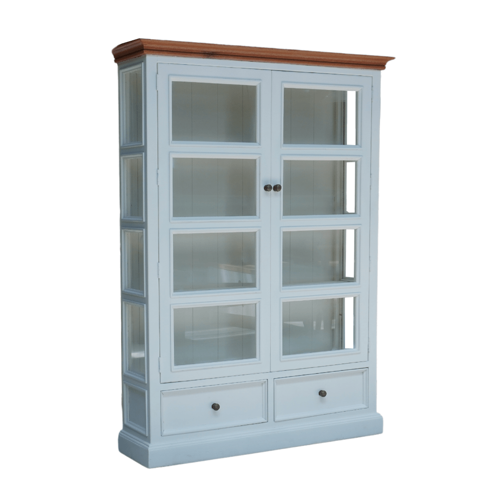 Versailles Large White Display Cabinet