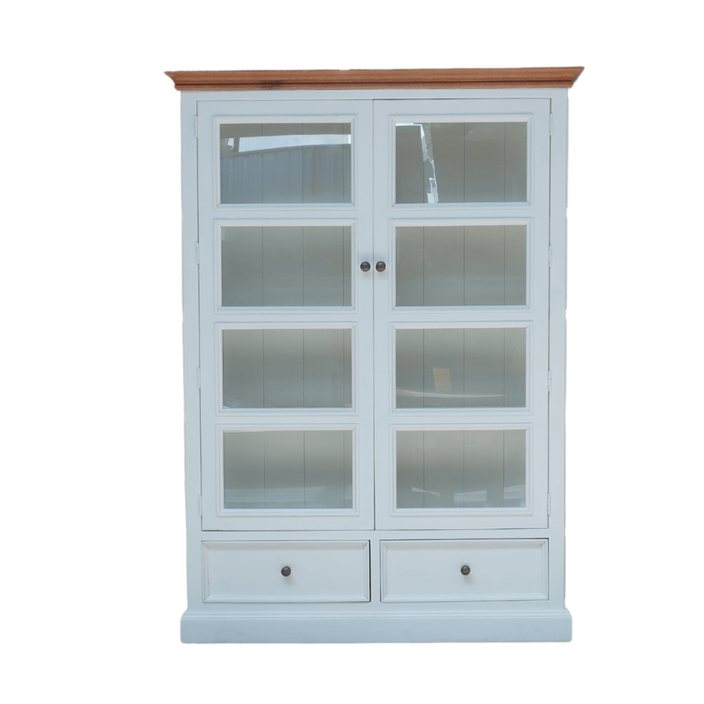 Versailles Large White Display Cabinet