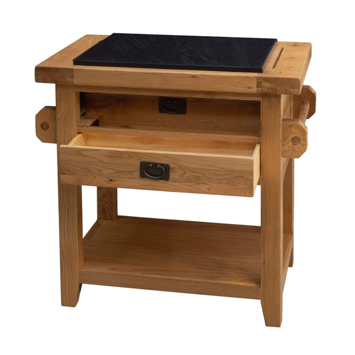 VD013 Vienna Oak Butcher's Block with Granite Top Default