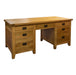 VA019 Vienna 7 Drawer Oak Executive Desk Default