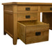 VA019 Vienna 7 Drawer Oak Executive Desk Default