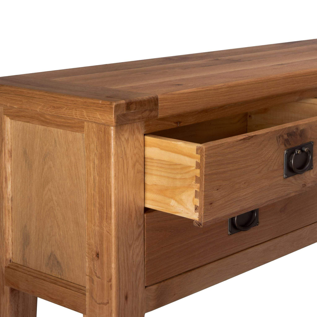 Vienna 4 Drawer Oak Hall Table | Mainland Furniture NZ