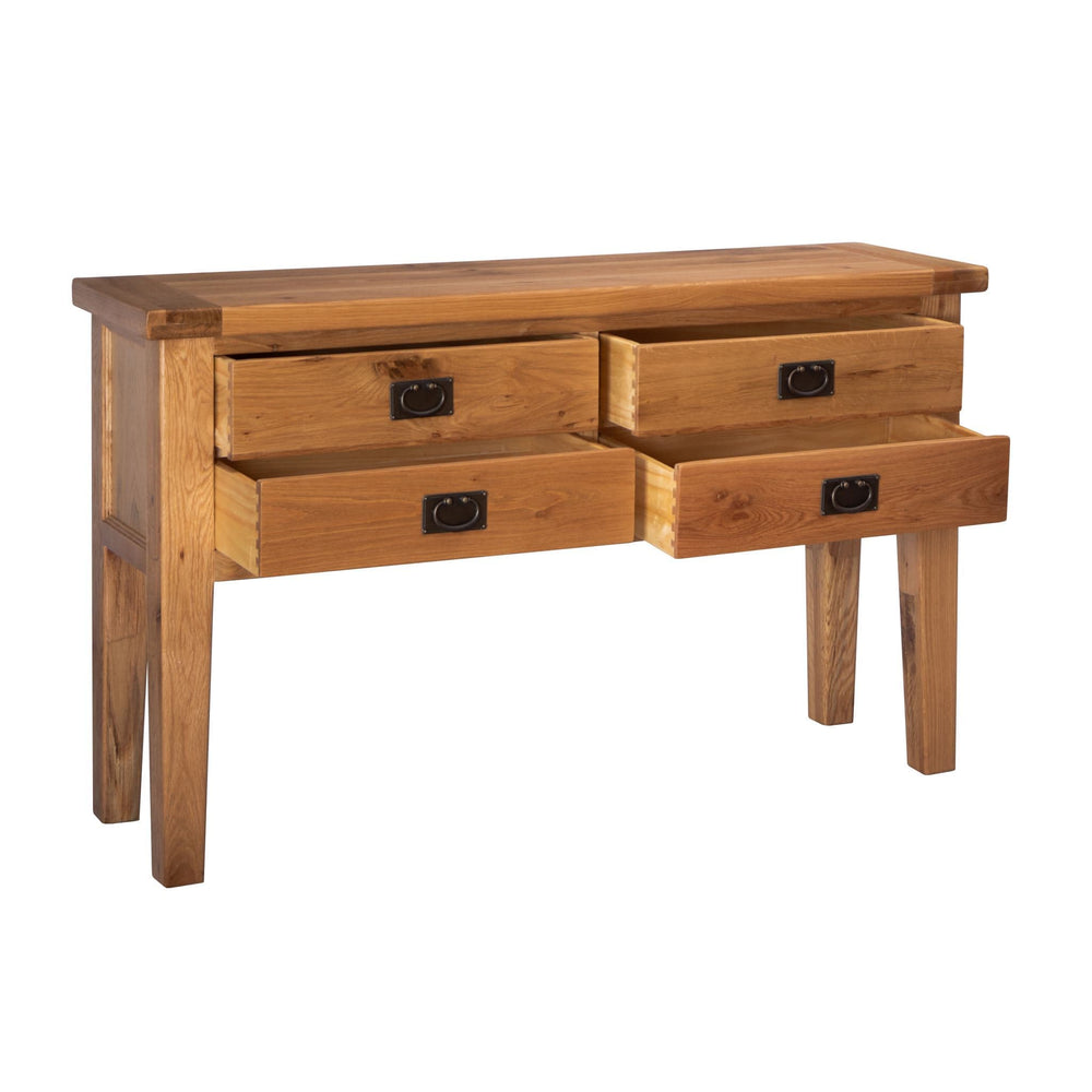 Vienna 4 Drawer Oak Hall Table