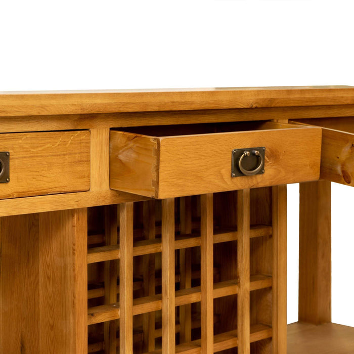 VA001 Vienna Oak Hall Table w/ Wine Rack Default