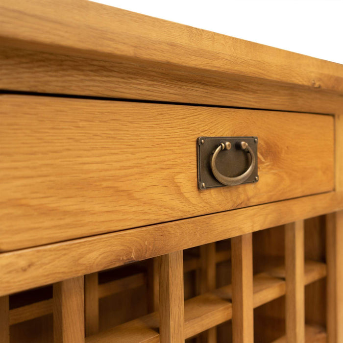 VA001 Vienna Oak Hall Table w/ Wine Rack Default