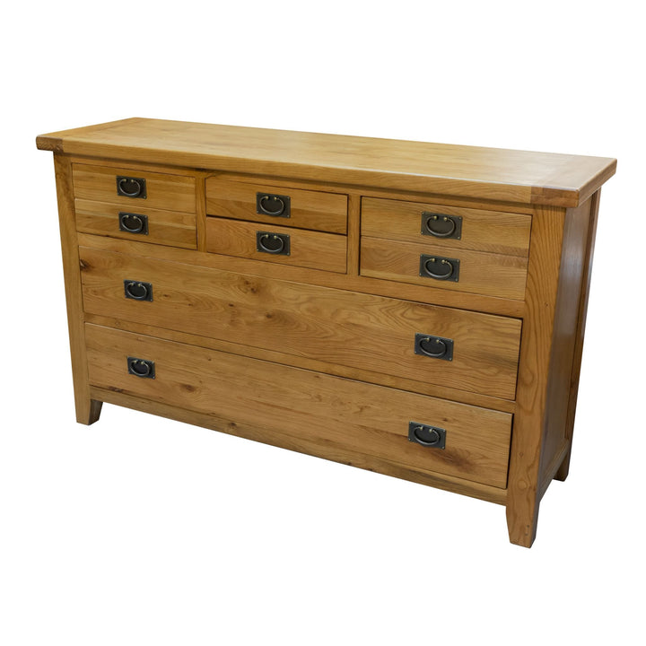 Vienna 6 Drawer Oak Lowboy