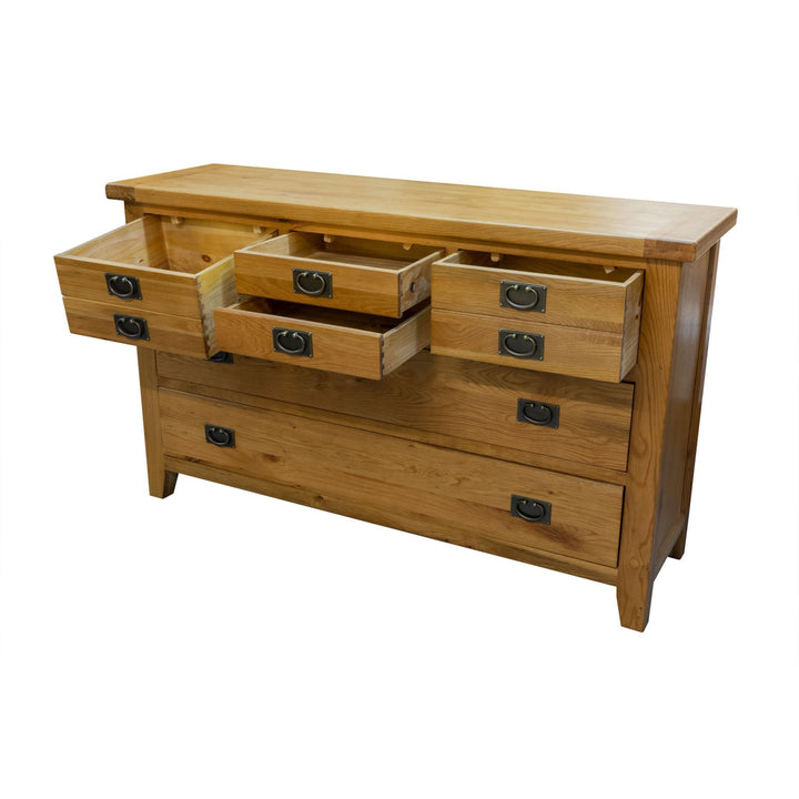 Vienna 6 Drawer Oak Lowboy