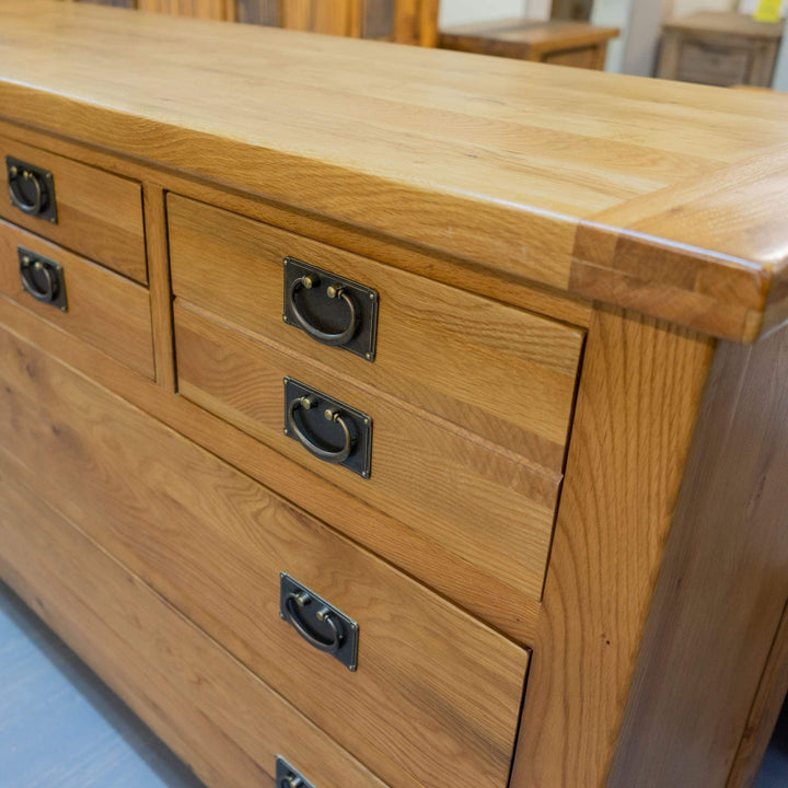 Vienna 6 Drawer Oak Lowboy