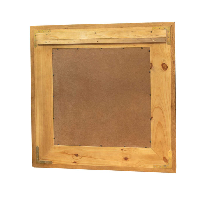 Vienna 900 mm Square Oak Framed Mirror