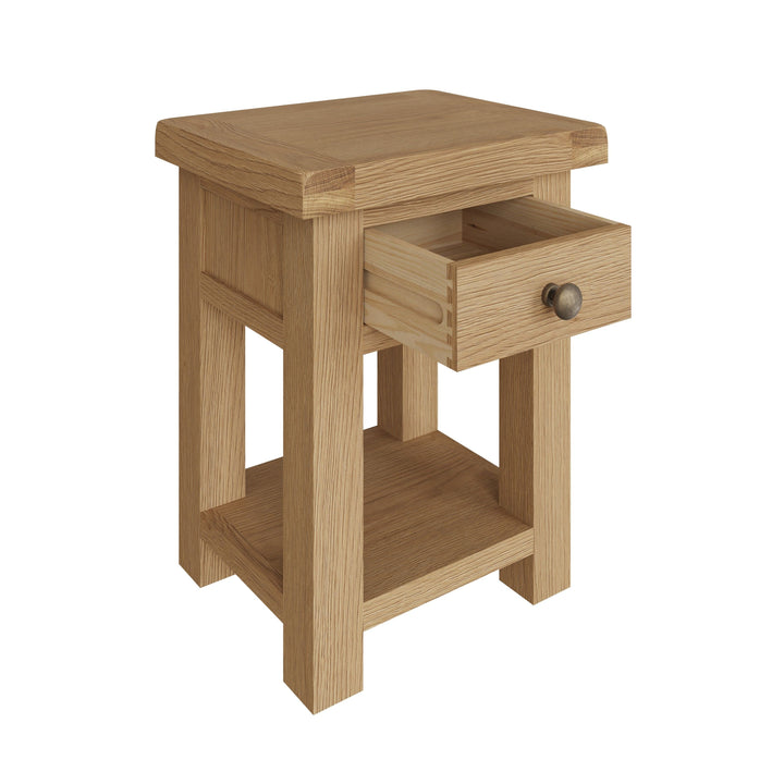 Queensland Oak Bedside/Lamp Table