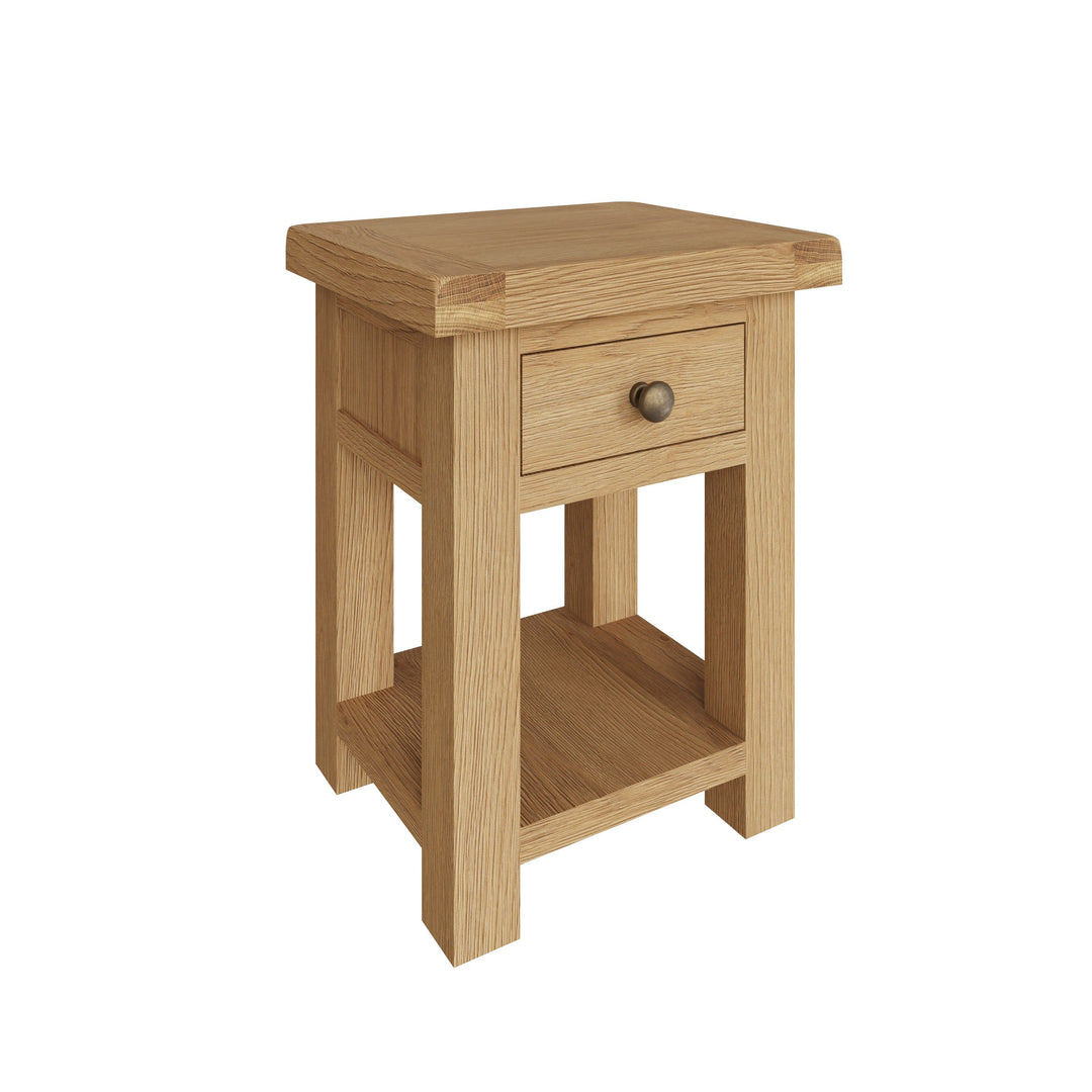 Queensland Oak Bedside/Lamp Table